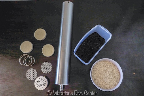 Dive compressor filter components