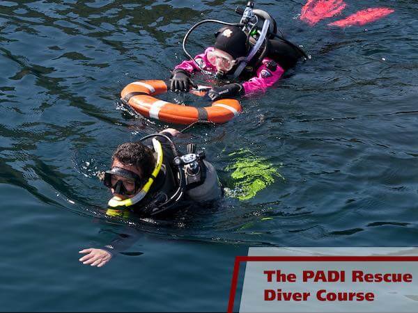 practicas de aguas abiertas con el curso PADI rescue diver